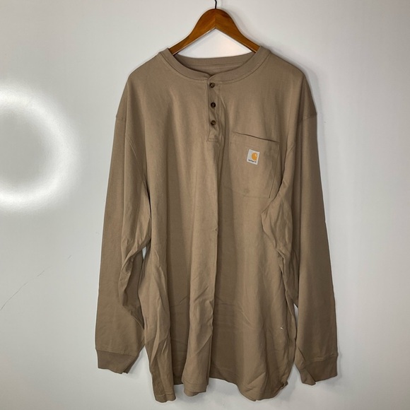 Carhartt 3 Button Pocket Henley Original Fit Shirt Size 2XL - Picture 2 of 6